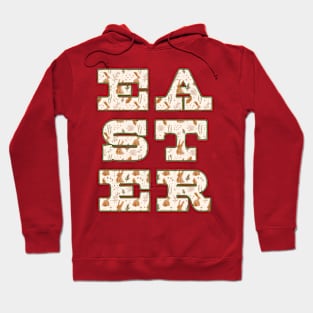 Easter Letters Bunny Pattern Hoodie